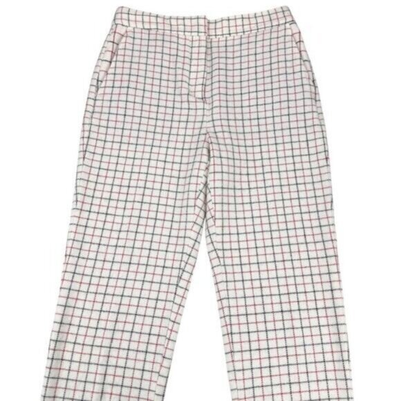 Rag & Bone Wool Poppy High Waisted Pant in Ivory Check Size 0 - Picture 3 of 7
